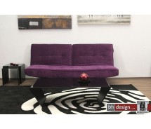 Trapetz Couchtisch gebogenes Schwarzglas