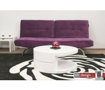 Trieste Couchtisch hochglanz weiss 80 cm rund
