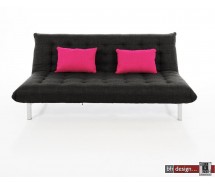 Zebra Bettcouch New York Stoff anthrazit