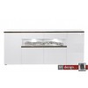 Arte M Kommode Linea W Weiss/ HG/ Esche dunkel 210 cm x 88,5 cm
