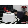 Champagne Couchtisch Hochglanz weiss