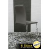 6 Andree Freischwinger in Leder grau mit Flachstahlgestell  