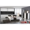 Arte M Bett Swing Weiss mit Polsterkopfteil / Schwarz