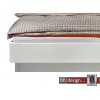 Arte M Bett Choice Weiss / Schwarz mit Schwebesockel 