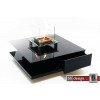 Kliff Couchtisch Hochglanz schwarz 100 cm x 100 cm