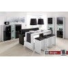 Arte M Sideboard Game Weiss/Schwarzglas 181 cm x 86 cm x 42 cm