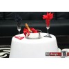 Champagne Couchtisch Hochglanz weiss