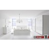Arte M Bett Basic Weiss/Weiss Hochglanz