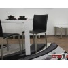 Jean Designlederstuhl schwarz Edelstahllook