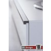 Arte M Kommode Linea W Weiss/ HG/ Esche dunkel 210 cm x 88,5 cm