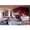 Arte M Kommode Linea W Weiss/ HG/ Esche dunkel 210 cm x 88,5 cm