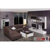 Arte M Couchtisch Game Weiss/Schwarzglas mit Schubladen 90 cm x 90 cm