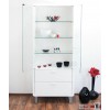Slidely Shaped Vitrine Weiss Hochglanz