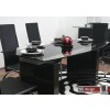 Rom Esstisch Marmor Glas Schwarzglas 