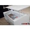 Solei Couchtisch hochglanz weiss mit Funktion 120 x 60 cm