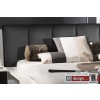 Arte M Bett Swing Weiss mit Polsterkopfteil / Schwarz