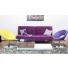 Switch Couchtisch hochglanz weiss mit gebogenem Glas  140  x  68 cm 