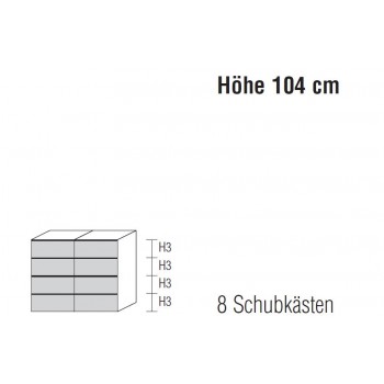 Nolte Möbel Alegro2 Style , 160  x 104 cm, 8 Schubkästen, in verschiedenen Farben