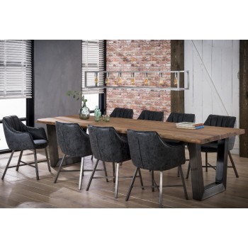 Baumkante Esstisch Konferenztisch massiv Akazienholz  300  x 100 cm 