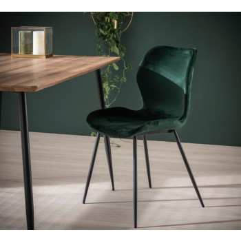 Soft Line Esszimmerstuhl  Samtoptik dunkelgrau, alternativ olivgrün 4 er Set
