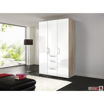 Express Möbel Drehtürenschrank Brooklyn, hochglanz und Schubladen, Höhe 216 cm oder Höhe 236 cm