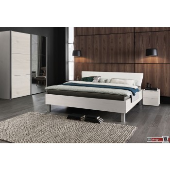 Express Möbel Bett Carina , Polsterrückenteil Weiss,  verschiedene Farben und Größen ab 200 x 90 cm