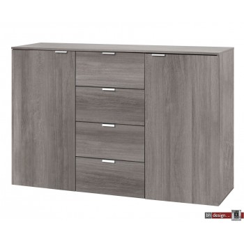 Express Möbel Kommode One 700 , 2 Türen 4 Schubkästen, verschiedene Farbvarianten B 140 cm x H 80 cm
