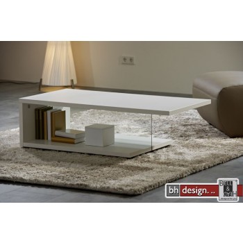 Couchtisch Game Weiss/Klarglas 120 x 35,5 cm