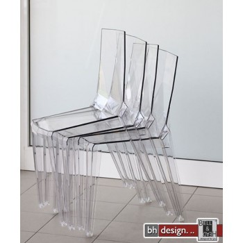 Design Stuhl Ice Transparent und stapelbar