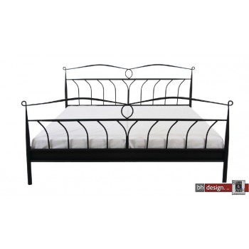 Line Bett schwarz lackiert in verschiedenen Größen