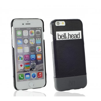 Echtleder Cover "rush" für iPhone 6 (S) / iPhone 6 (S) Plus und Galaxy S6 (edge und edge+) schwarz-grau