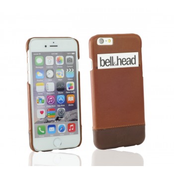 Echtleder Cover "rush" für iPhone 6 (S) / iPhone 6 (S) Plus und Galaxy S6 (edge und edge+) cognac-braun
