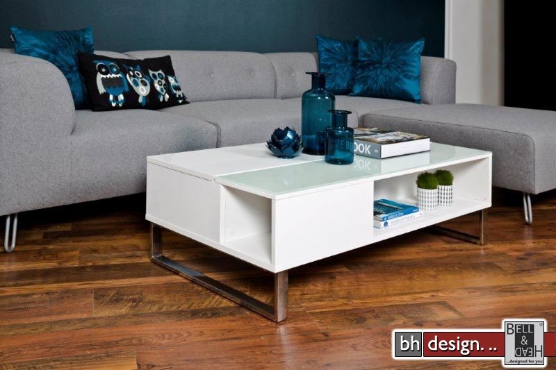 Azea Couchtisch Hochglanz Weiss Mit Aufbewahrung Und Funktion 110 Cm X 60 Cm Powered By Bell Head Preiswerte Versandkosten Innerhalb De