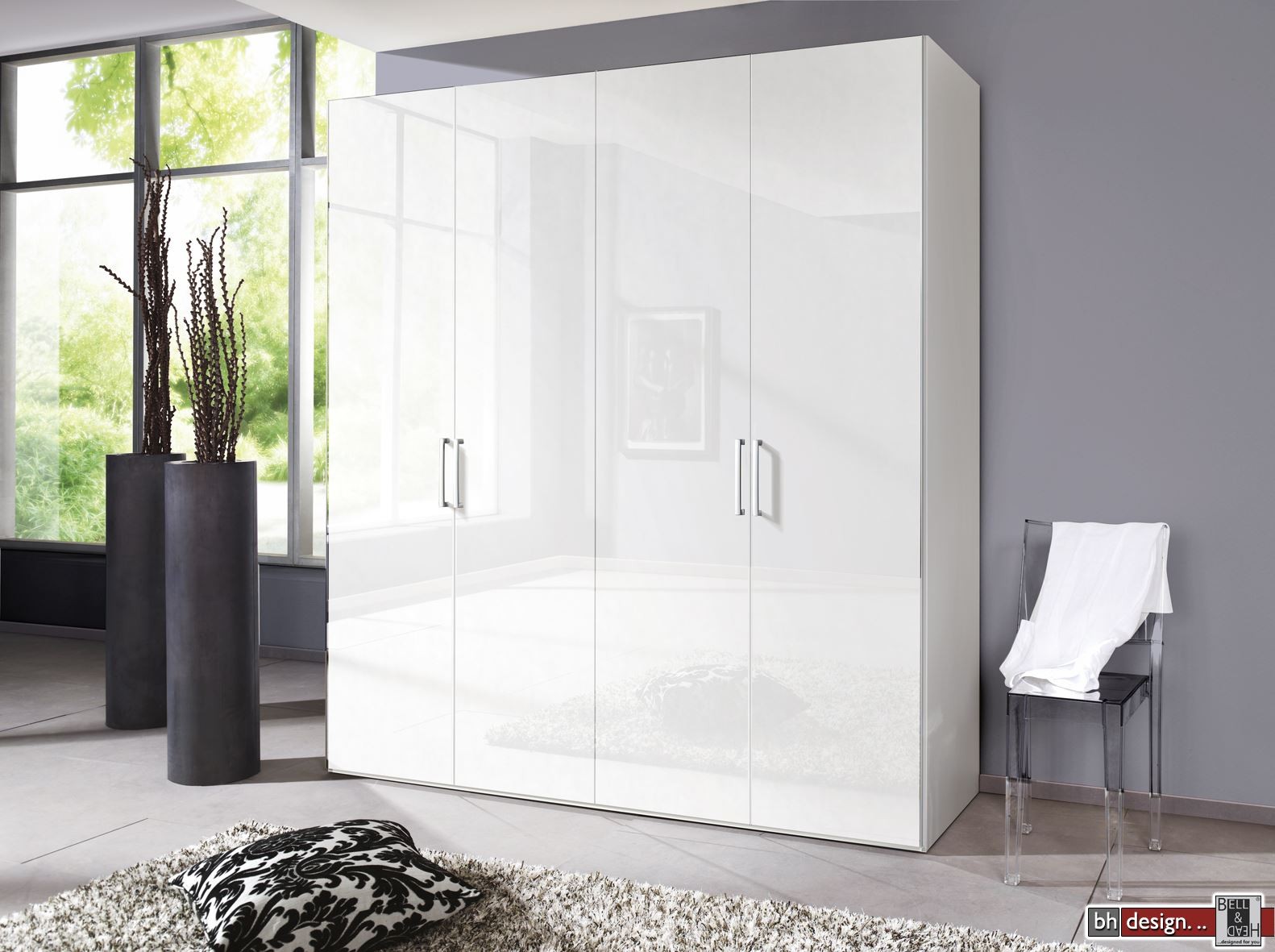 Express Mobel Drehturenschrank Brooklyn Hochglanz Front 100 Cm