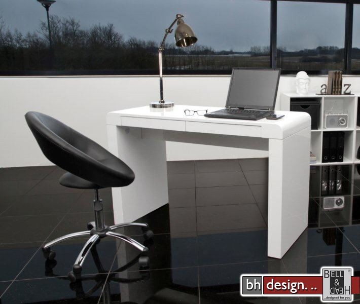 Cana Schreibtisch Hochglanz Weiss Powered By Bell Head