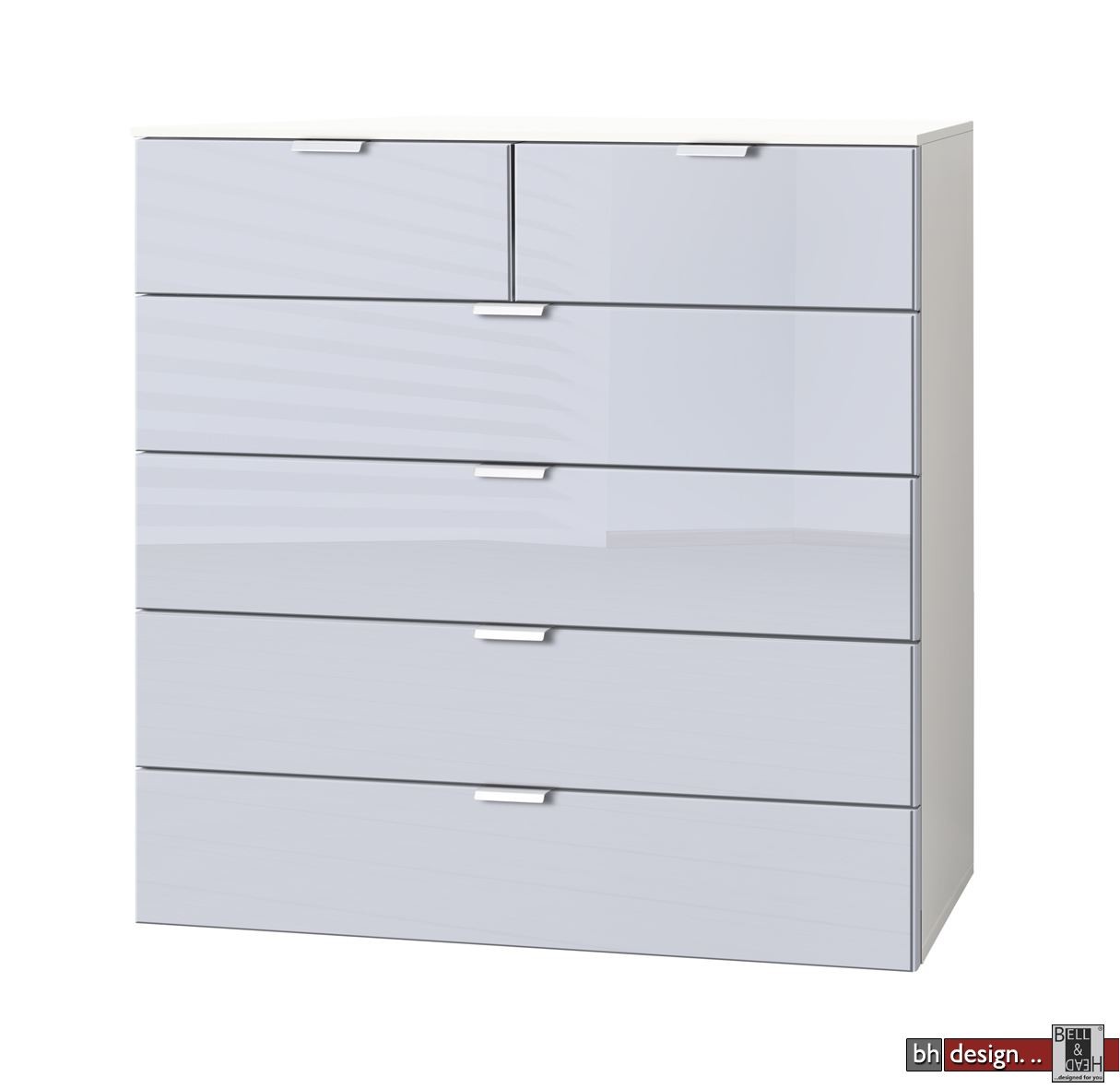 Barn modbydeligt smykker Express Möbel Kommode One 700 , 6 Schubkästen, Front verschiedene  Glasvarianten, 100 x 100 cm powered by Bell & Head® - Preiswerte  Versandkosten innerhalb DE