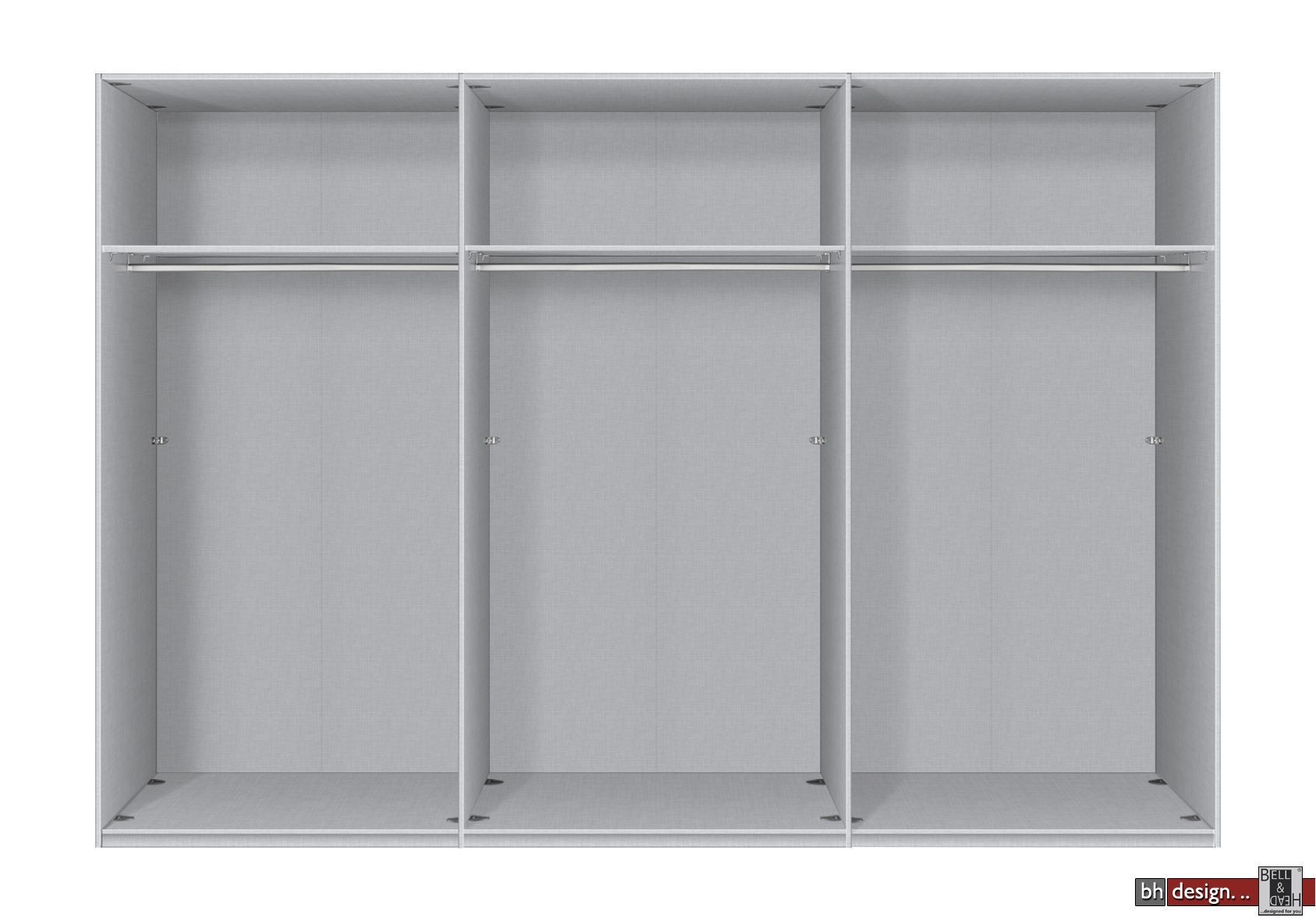 Express Mobel Drehturenschrank Brooklyn Unifarben Spiegel Und