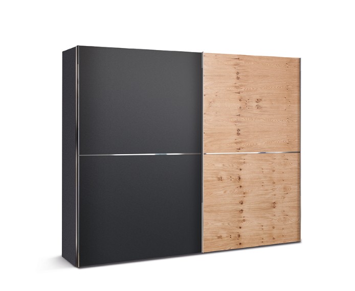 Express Mobel Schwebeturenschrank One 310 Mit Glastur 150 Cm
