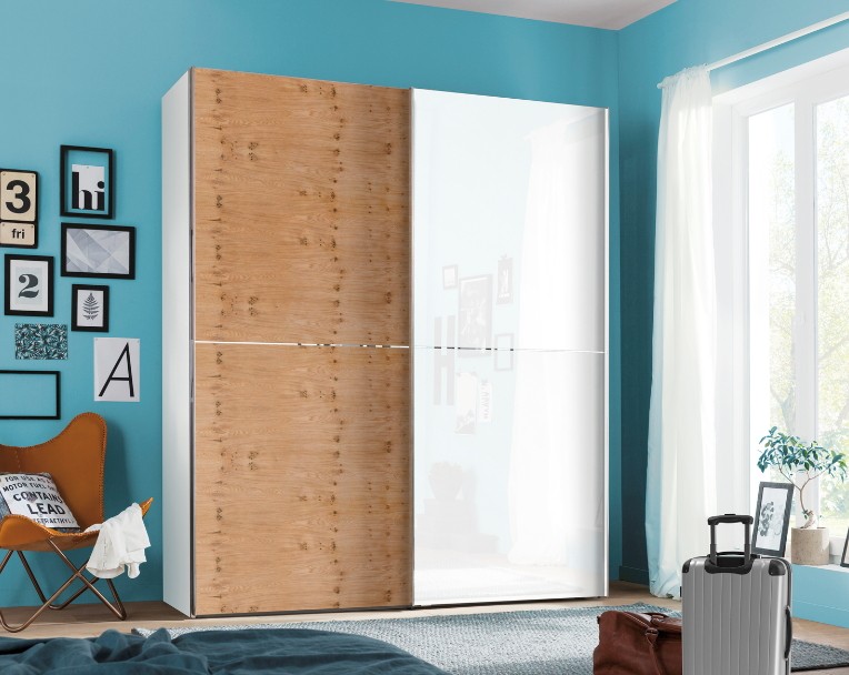 Express Mobel Schwebeturenschrank One 310 Mit Glastur 150 Cm