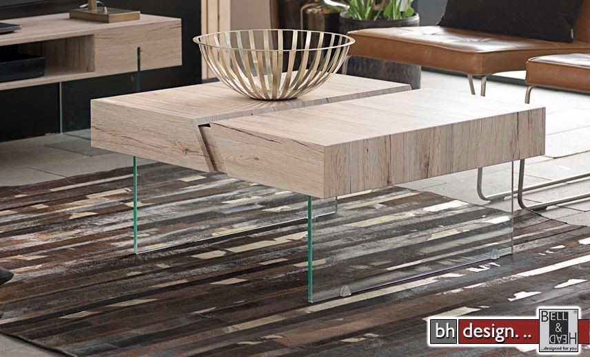 Toronto Couchtisch By Canett Design Eiche Hn Ausziehbar Mit Glasbeinen 75 X 75 Cm Powered By Bell Head Preiswerte Versandkosten Innerhalb De