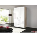 Express Möbel Drehtürenschrank Brooklyn, hochglanz und Schubladen, Höhe 216 cm oder Höhe 236 cm