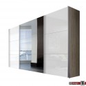 Express Möbel Schwebetürenschrank Stars, weiss hochglanz Front, Spiegeltür  Höhe 216 cm oder Höhe 236 cm