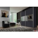Express Möbel Schwebetürenschrank Stars mit Glaseinsätzen, 150 cm bis 300 cm , Höhe 216 cm oder Höhe 236 cm