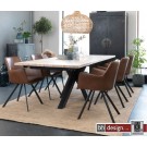 Maison Esstisch by Canett Design,  Eiche weiss geölt  240 x 100 cm, alternativ mit Ansteckplatten