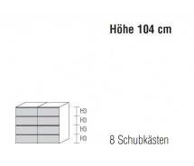 Nolte Möbel Alegro2 Style , 160  x 104 cm, 8 Schubkästen, in verschiedenen Farben