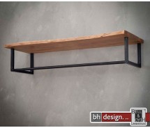 Garderobe Baumkante Edge Massivholz Akazie mit Hutablage 100 cm x 33 cm