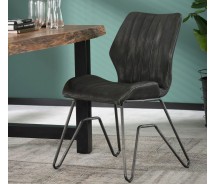 Designstuhl im Vintage Look braun alternativ anthrazit