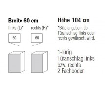 Kommode Alegro2 Style by Nolte Möbel, 60  x 104 cm, 1 Tür, in verschiedenen Farben