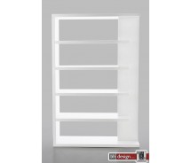 Cave Regal / Raumteiler 120 cm x H 185 weiss hochglanz 