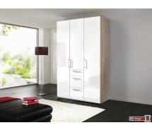 Express Möbel Drehtürenschrank Brooklyn, hochglanz und Schubladen, Höhe 216 cm oder Höhe 236 cm